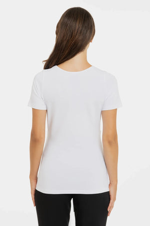 Bawełniana koszulka ciążowa i do karmienia - biały