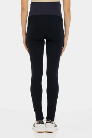 Niebieskie legginsy ciążowe