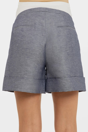 Bawełniane krótkie spodnie ciążowe we wzóry