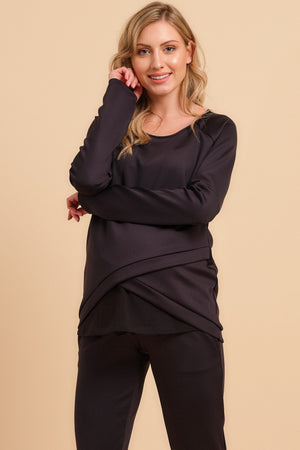 Bluza ciążowa i do karmienia z kopertowym przodem