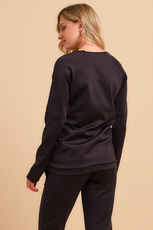 Bluza ciążowa i do karmienia z kopertowym przodem