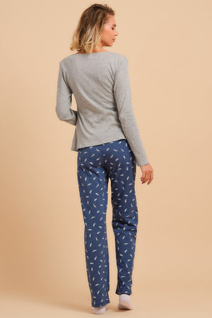 Bawełniana piżama ciążowa i do karmienia