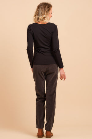 Spodnie ciążowe z dżinsu w kolorze khaki