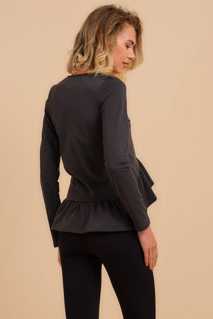 Bluzka ciążowa i do karmienia z falbanami