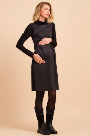 Sukienka ciążowa i do karmienia z golfem i wzorem