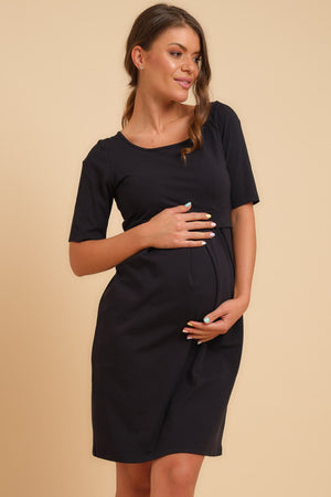 Elegancka bawełniana sukienka ciążowa i do karmienia