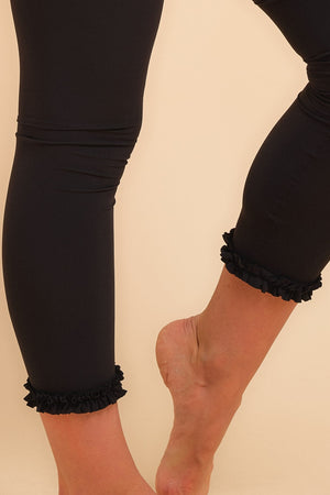 Czarne legginsy ciążowe 7/8