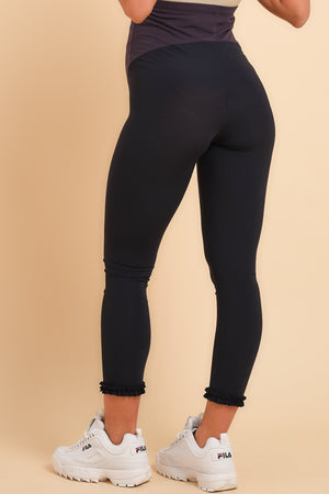 Ciemnoniebieskie legginsy ciążowe 7/8