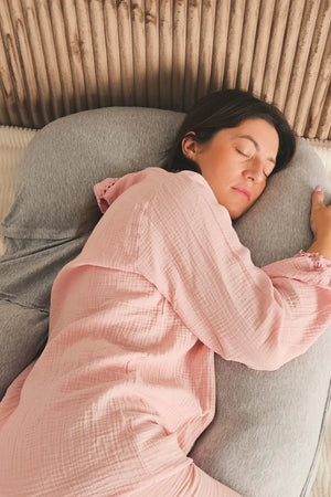 Poduszka ciążowa i do karmienia 3 w 1 – szara