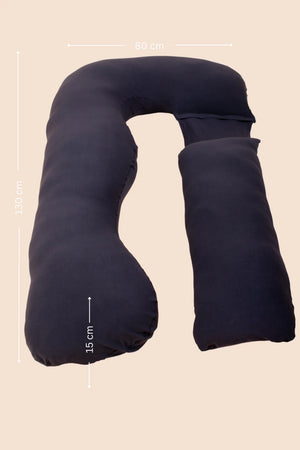 Poduszka ciążowa i do karmienia 3 w 1 – granatowa