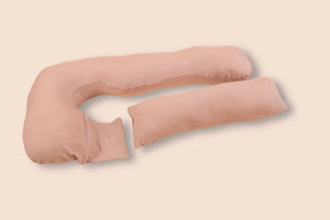 Poduszka ciążowa i do karmienia 3 w 1 – kremowa