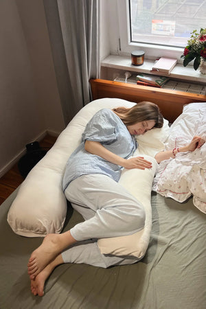 Poduszka ciążowa i do karmienia 3 w 1 – ecru