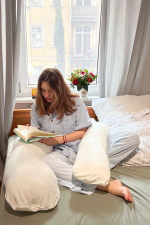 Poduszka ciążowa i do karmienia 3 w 1 – ecru