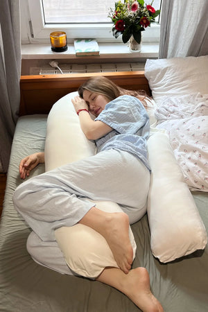 Poduszka ciążowa i do karmienia 3 w 1 – ecru