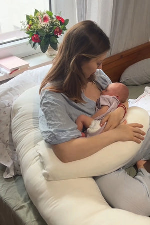 Poduszka ciążowa i do karmienia 3 w 1 – ecru