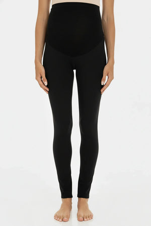 Czarne legginsy ciążowe