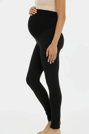 Czarne legginsy ciążowe