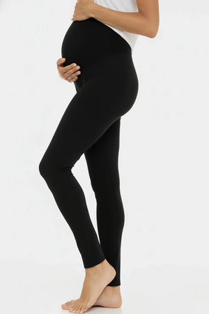 Czarne legginsy ciążowe