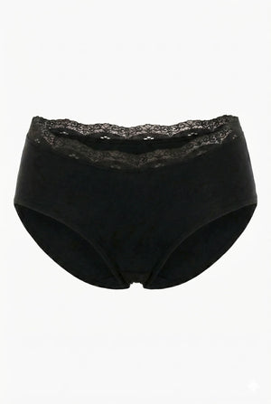 Bawełniane figi ciążowe z koronką