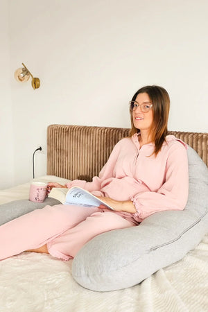 Poduszka ciążowa i do karmienia 3 w 1 – szara