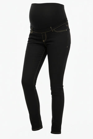 Elastyczne jeansy ciążowe ze zdejmowanym pasem