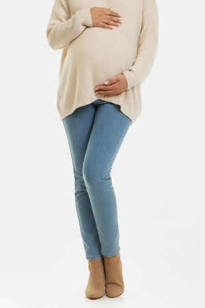 Dopasowane elastyczne jeansy ciążowe