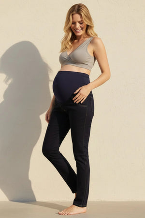 Dopasowane elastyczne jeansy ciążowe