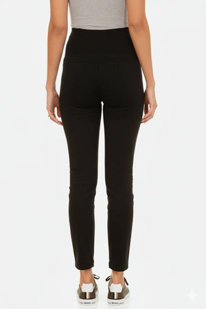 Ciążowe legginsy z imitacją skóry