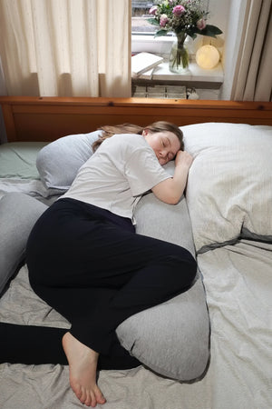 Poduszka ciążowa i do karmienia 3 w 1 – szara