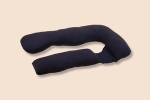 Poduszka ciążowa i do karmienia 3 w 1 – granatowa