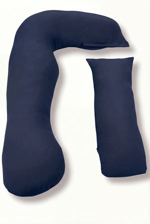 Poduszka ciążowa i do karmienia 3 w 1 – granatowa