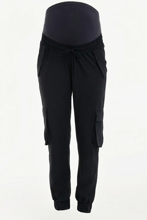 Granatowe spodnie cargo ciążowe