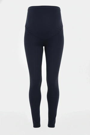 Niebieskie legginsy ciążowe