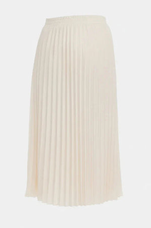 Plisowana satynowa spódnica ciążowa - kremowa