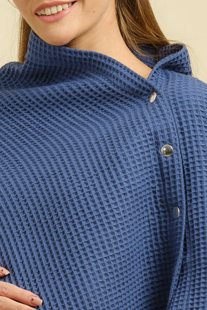 2 w 1 bawełniany szalik do karmienia - niebieski