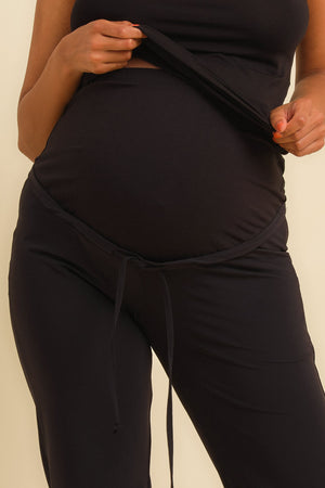 Sportowo-eleganckie spodnie ciążowe z organiczną bawełną
