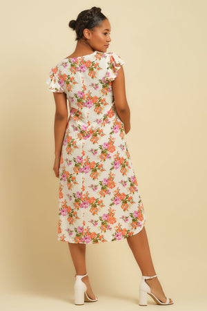 Asymetryczna sukienka ciążowa i do karmienia