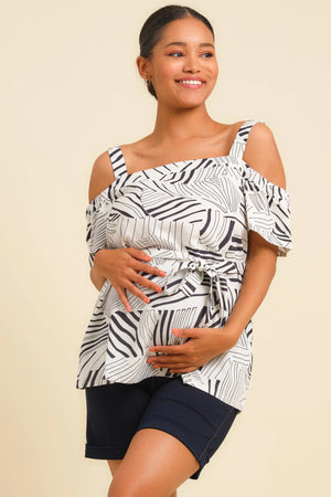 Bluza ciążowa z domieszką lnu