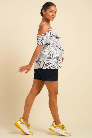 Bluza ciążowa z domieszką lnu