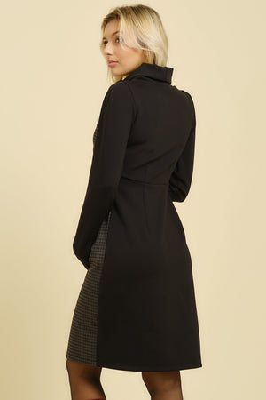 Sukienka ciążowa i do karmienia we wzór z golfem