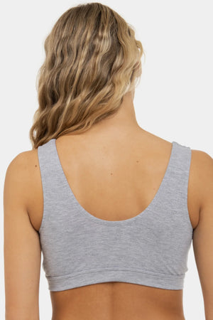 Bawełniany biustonosz ciążowy i do karmienia - szary