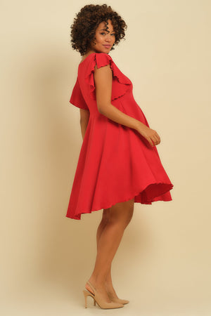 Zwiewna sukienka ciążowa i do karmienia