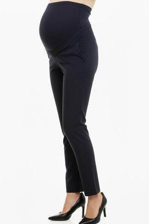 Ciemnoniebieskie spodnie ciążowe